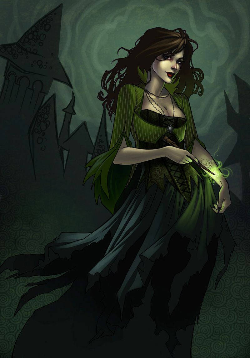 Bellatrix Lestrange Digital Painting Wallpaper