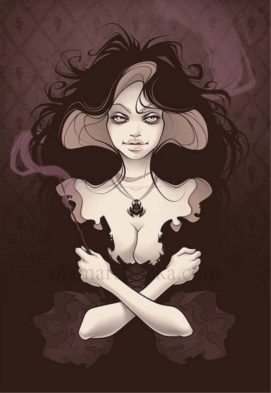 Bellatrix Lestrange Illustration Art Wallpaper