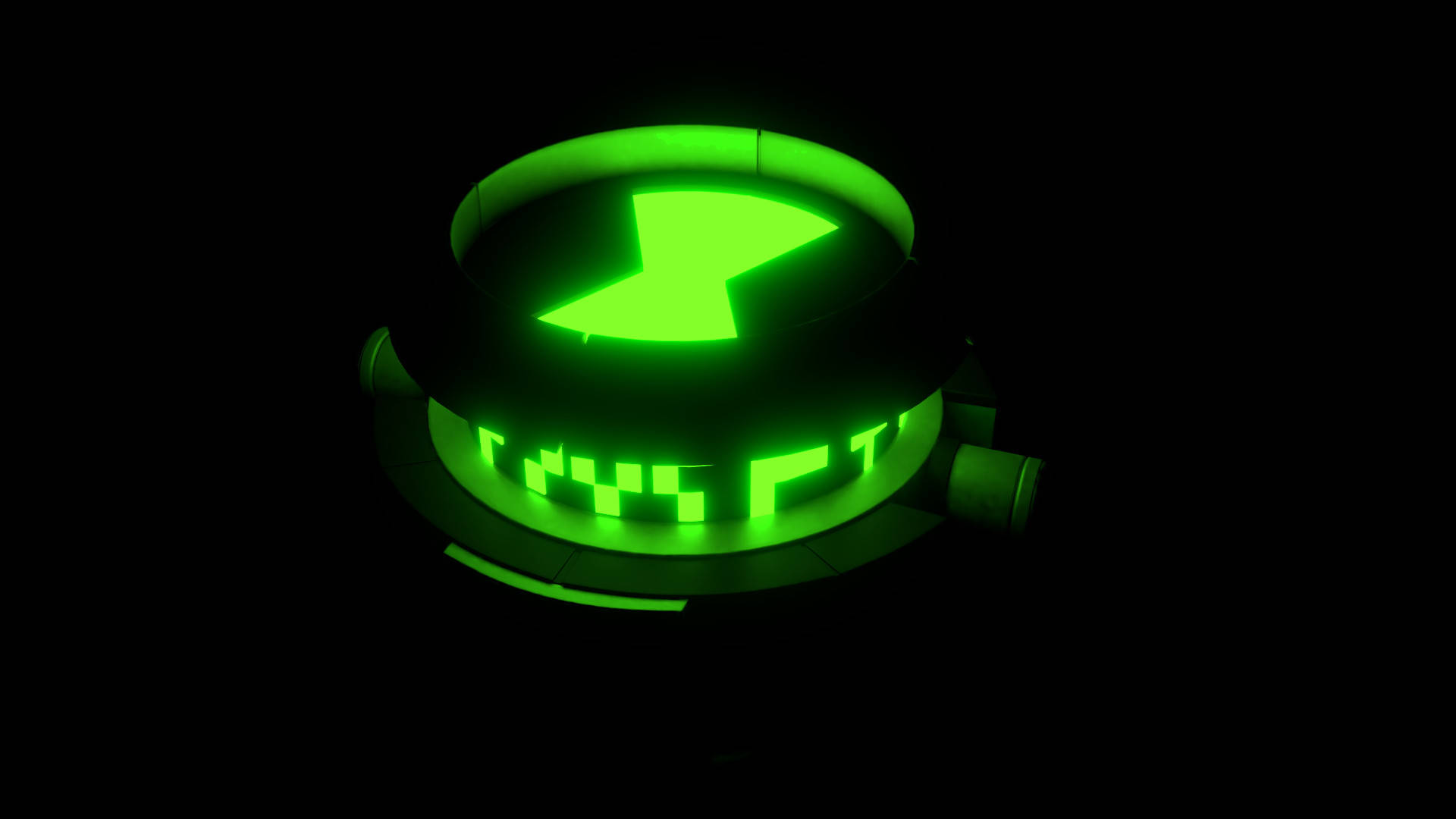 Ben 10 Omnitrix Glowing In The Dark Wallpaper