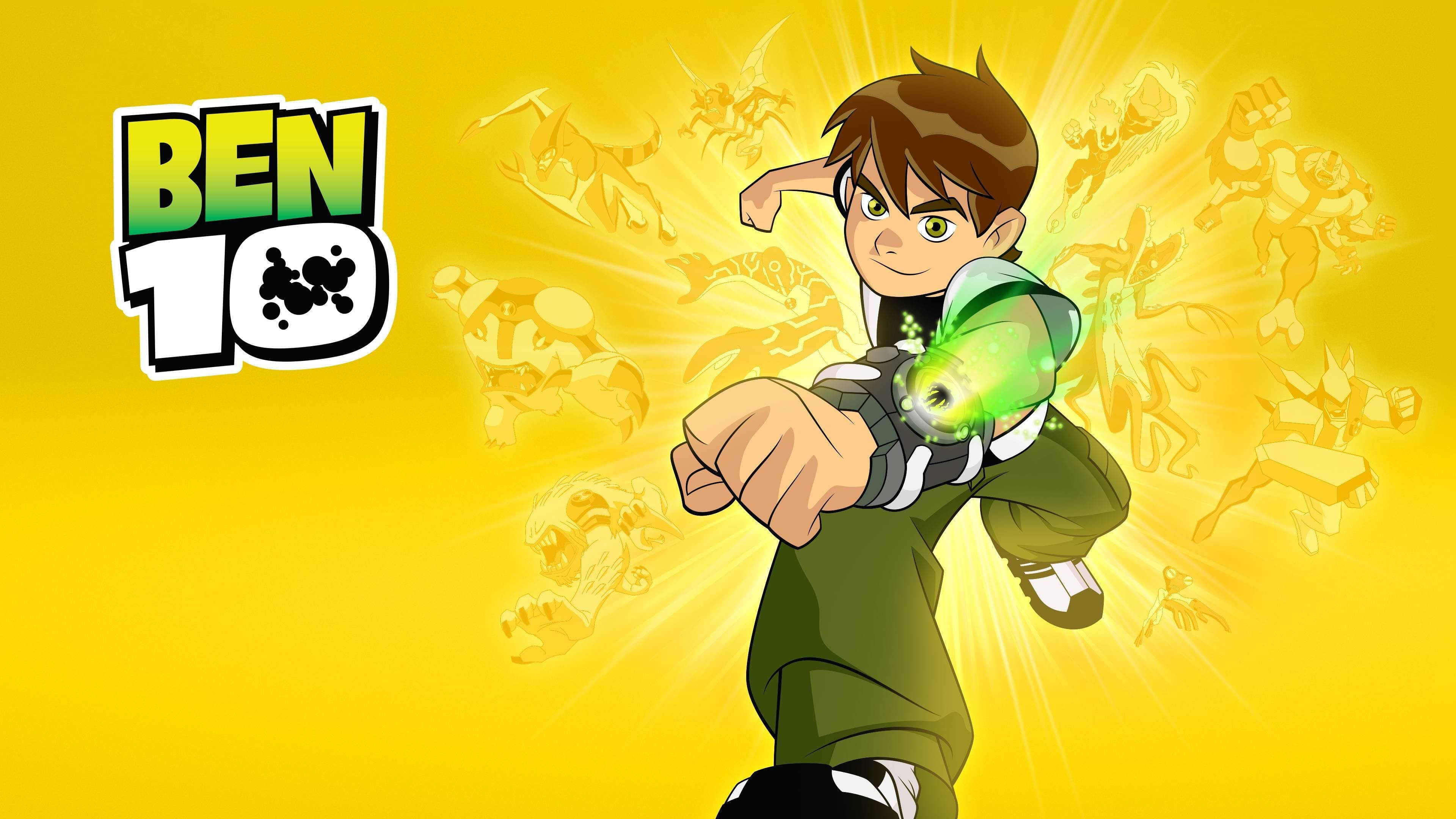 Ben 10 Omnitrix Yellow Background Wallpaper