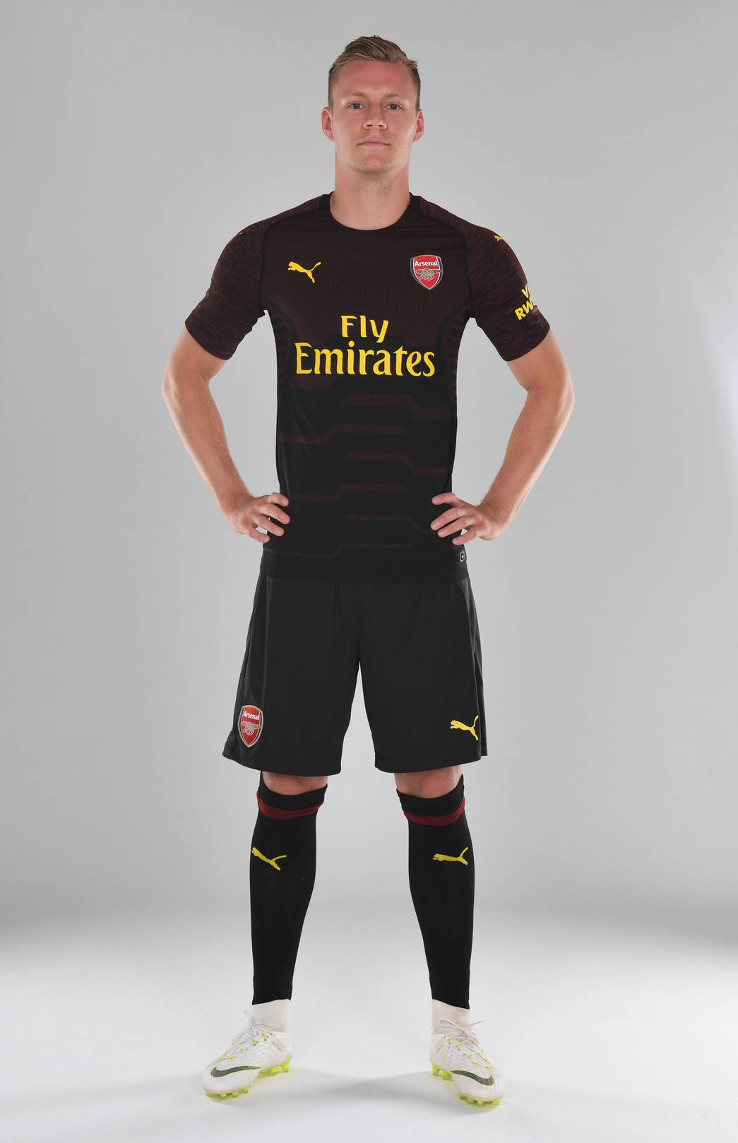 Bernd Leno Posing In Black Wallpaper