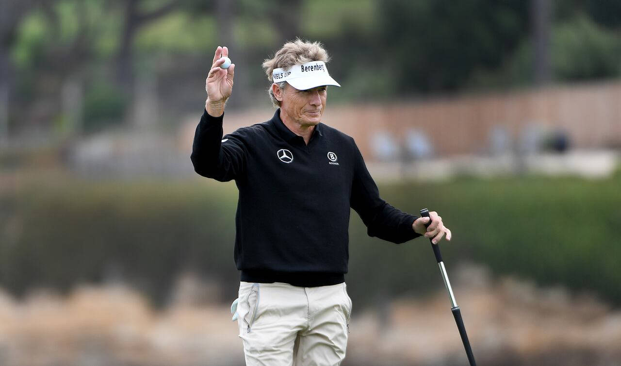 Bernhard Langer Showing Golf Ball Wallpaper