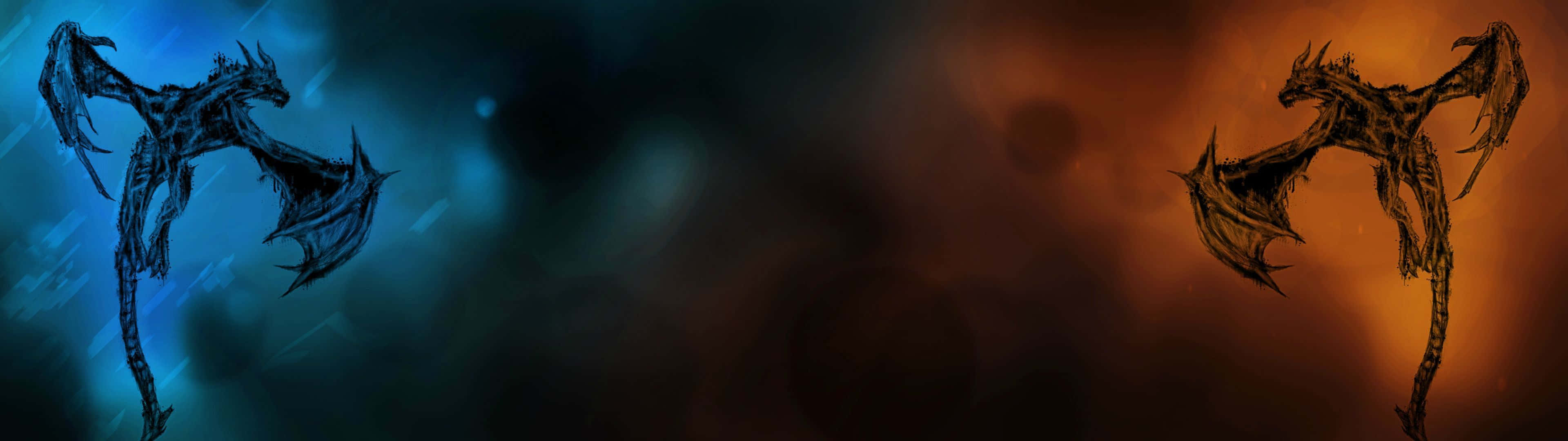 Best Dual Screen Dragons Wallpaper