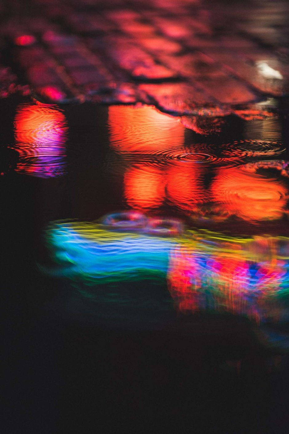 Best Smartphone Reflecting Lights On Water Wallpaper