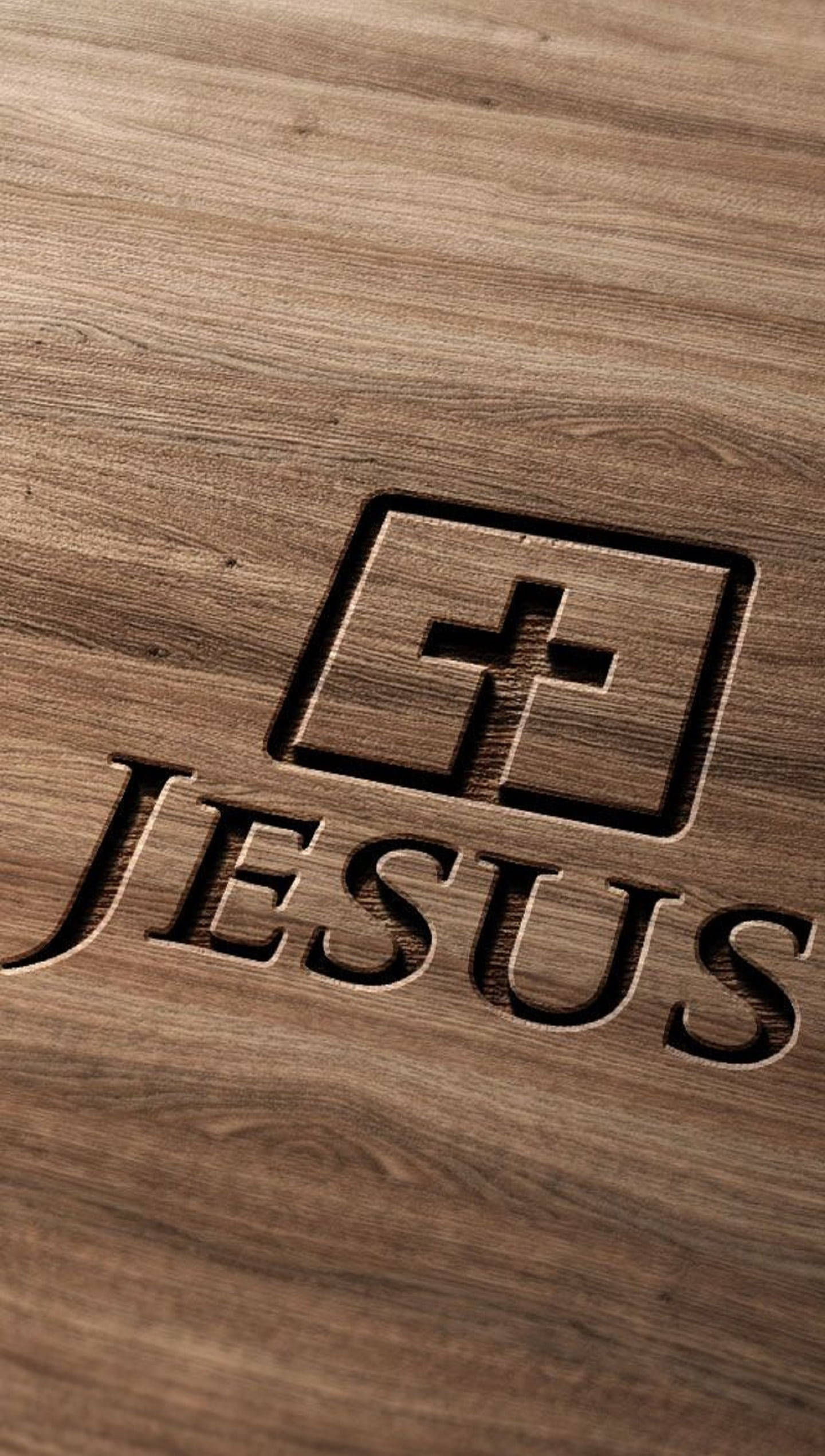 Biblical Jesus Wood Carving Wallpaper