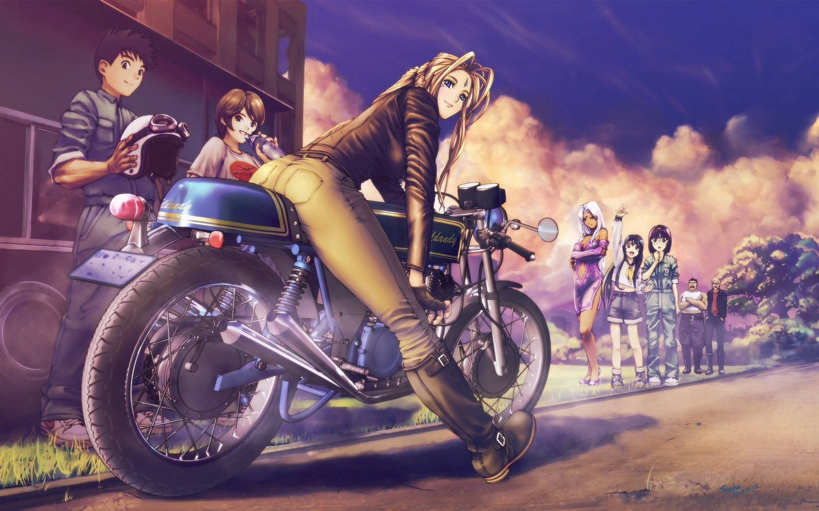 Bike Lover Anime Girl Wallpaper