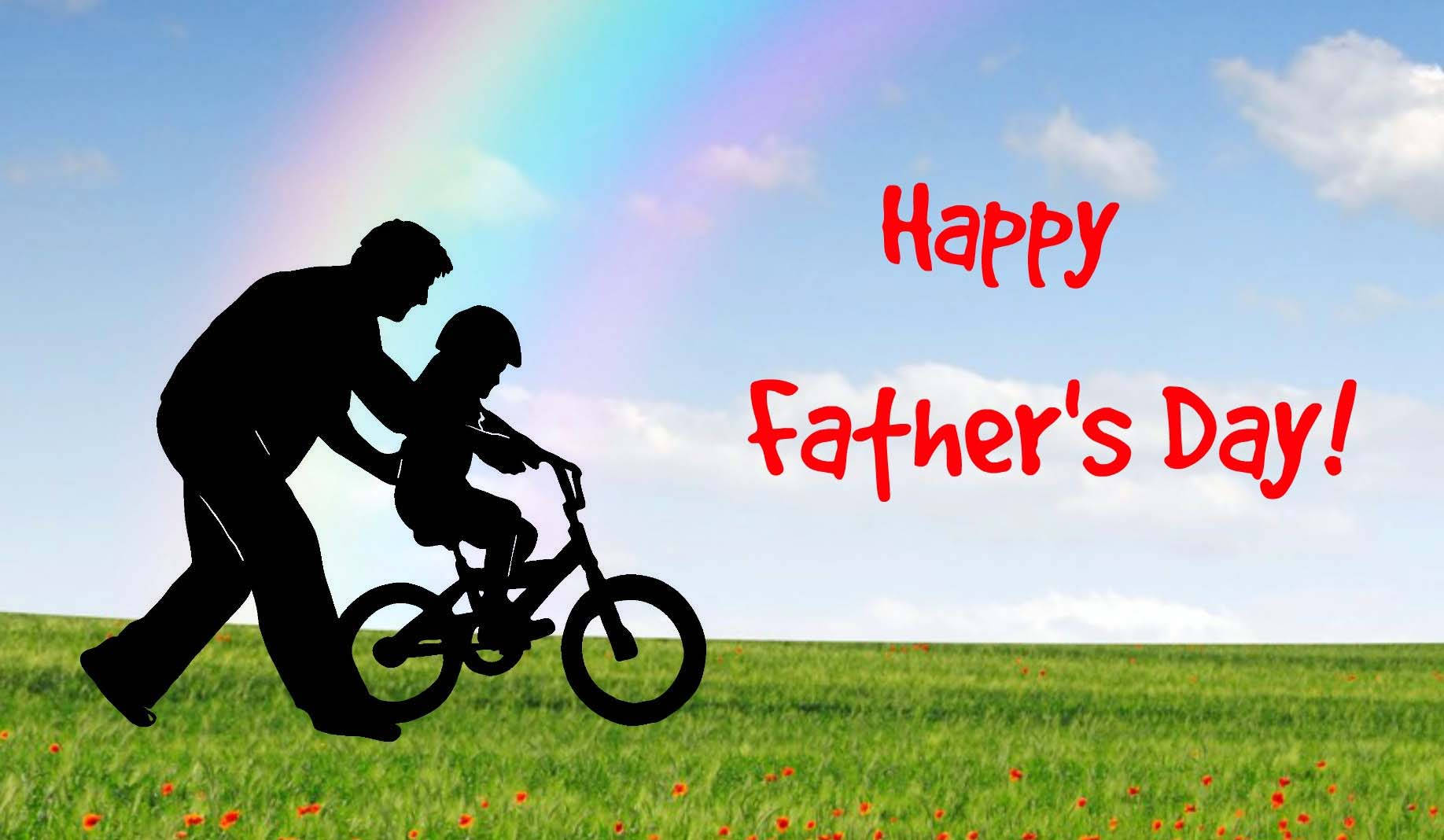 Bike Ride On Father's Day Wallpaper