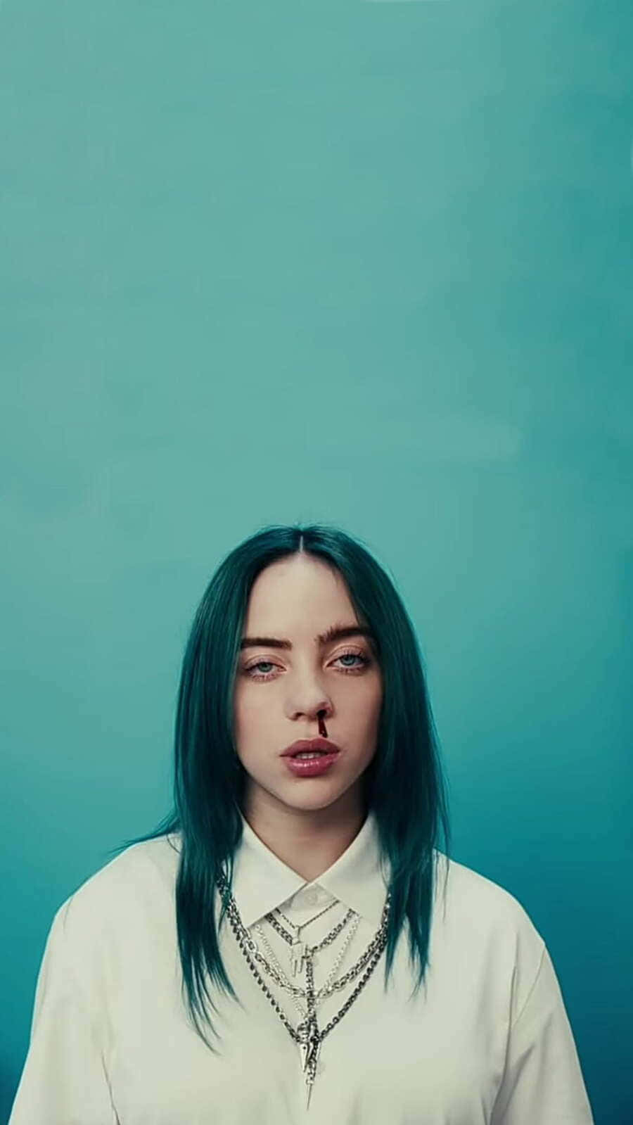 Billie Eilish Blue Backdrop Wallpaper