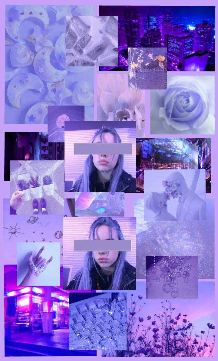 Billie Eilish Pastel Purple Tumblr Wallpaper