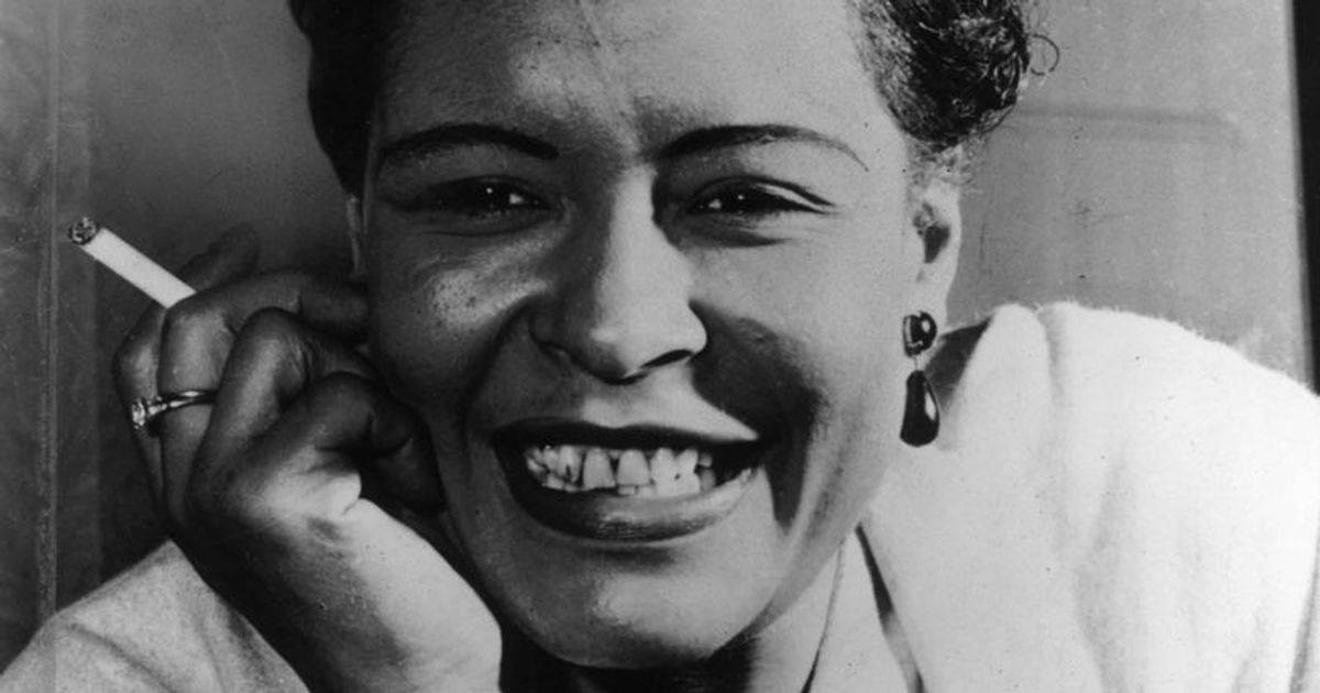 Billie Holiday Holding A Cigarette Wallpaper