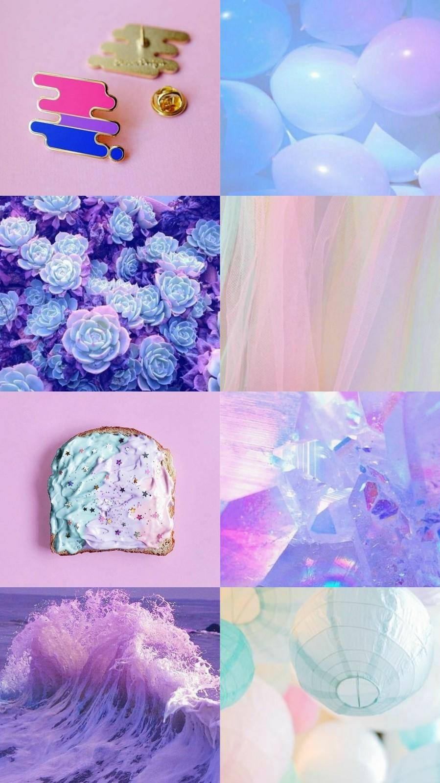 Bisexual Aesthetic Blue And Pink Colours Wallpaper