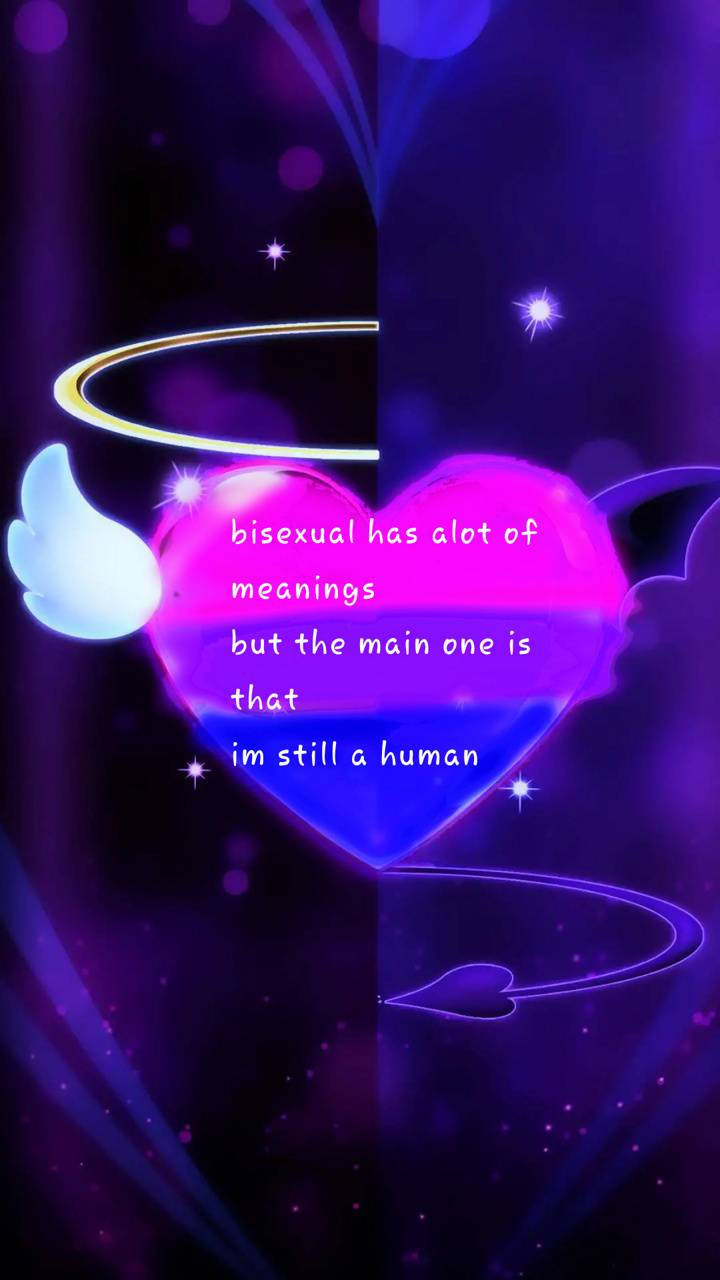 Bisexual Flag Angel Heart Wallpaper