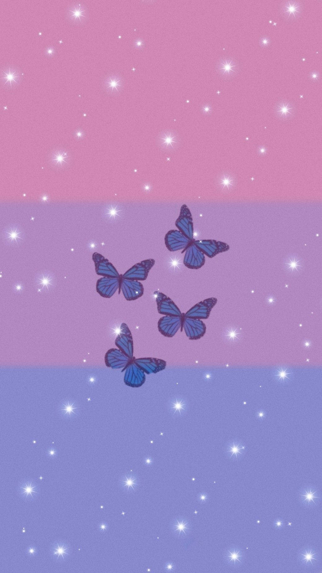 Bisexual Flag Butterflies Wallpaper