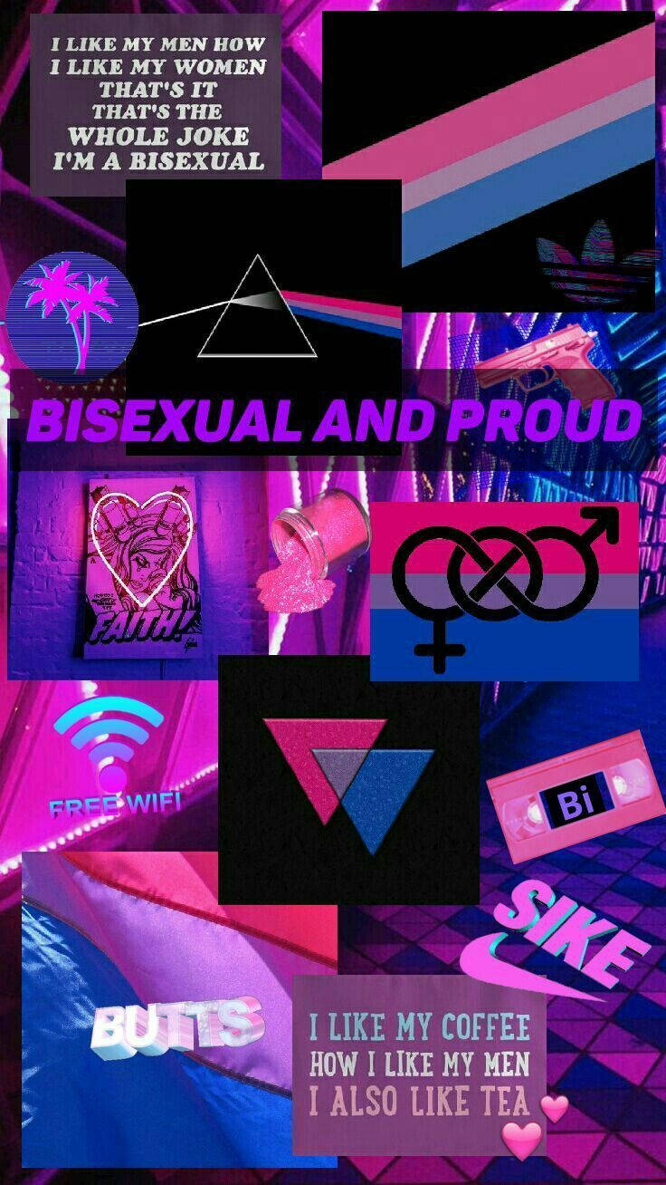 Bisexual Flag Collage Wallpaper