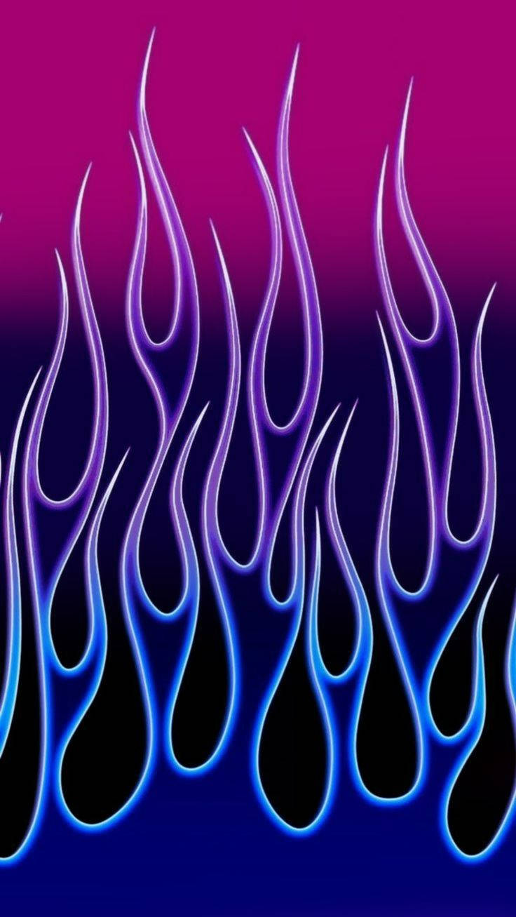 Bisexual Flame Pattern Wallpaper