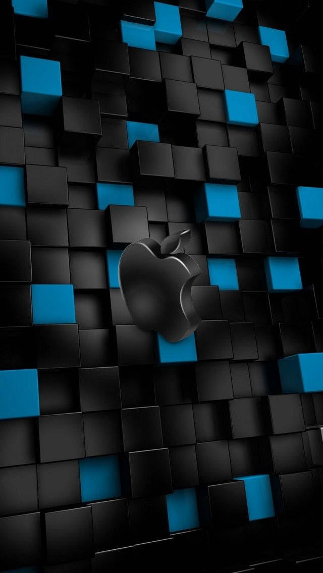 Black 3d Apple Iphone Logo Wallpaper