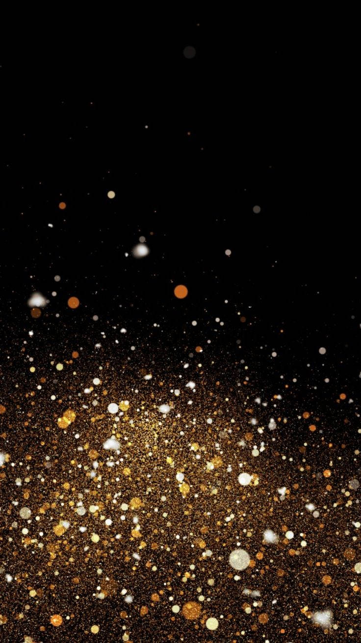 Black And Gold Glitter Sparkle Iphone Wallpaper