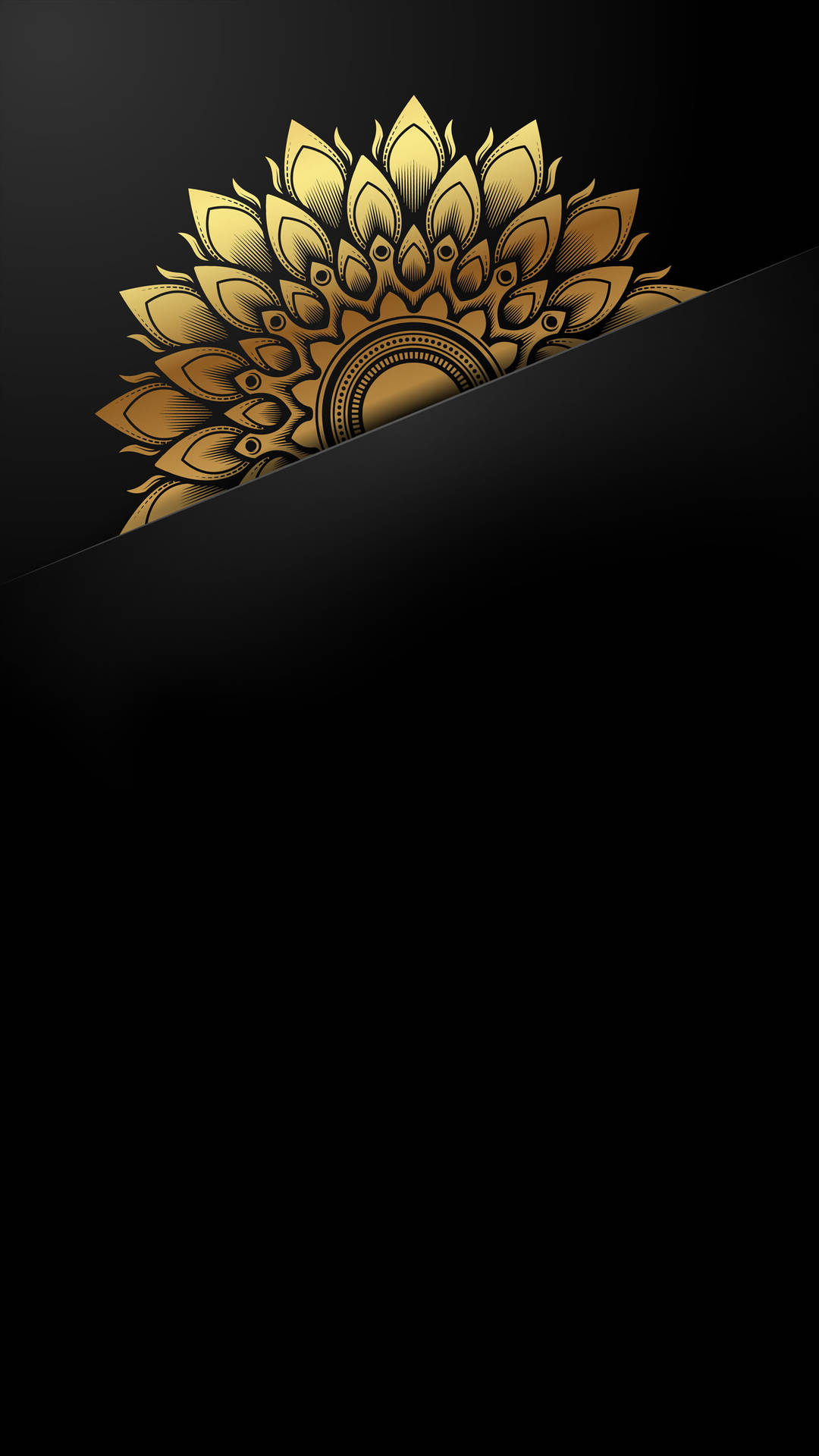 Black And Gold Iphone Mandala Wallpaper