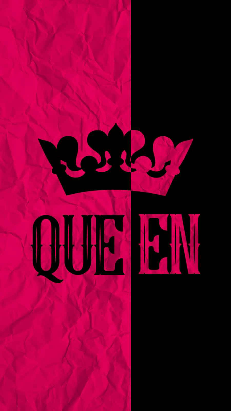 Black And Pink Queen Girly Wallpaper