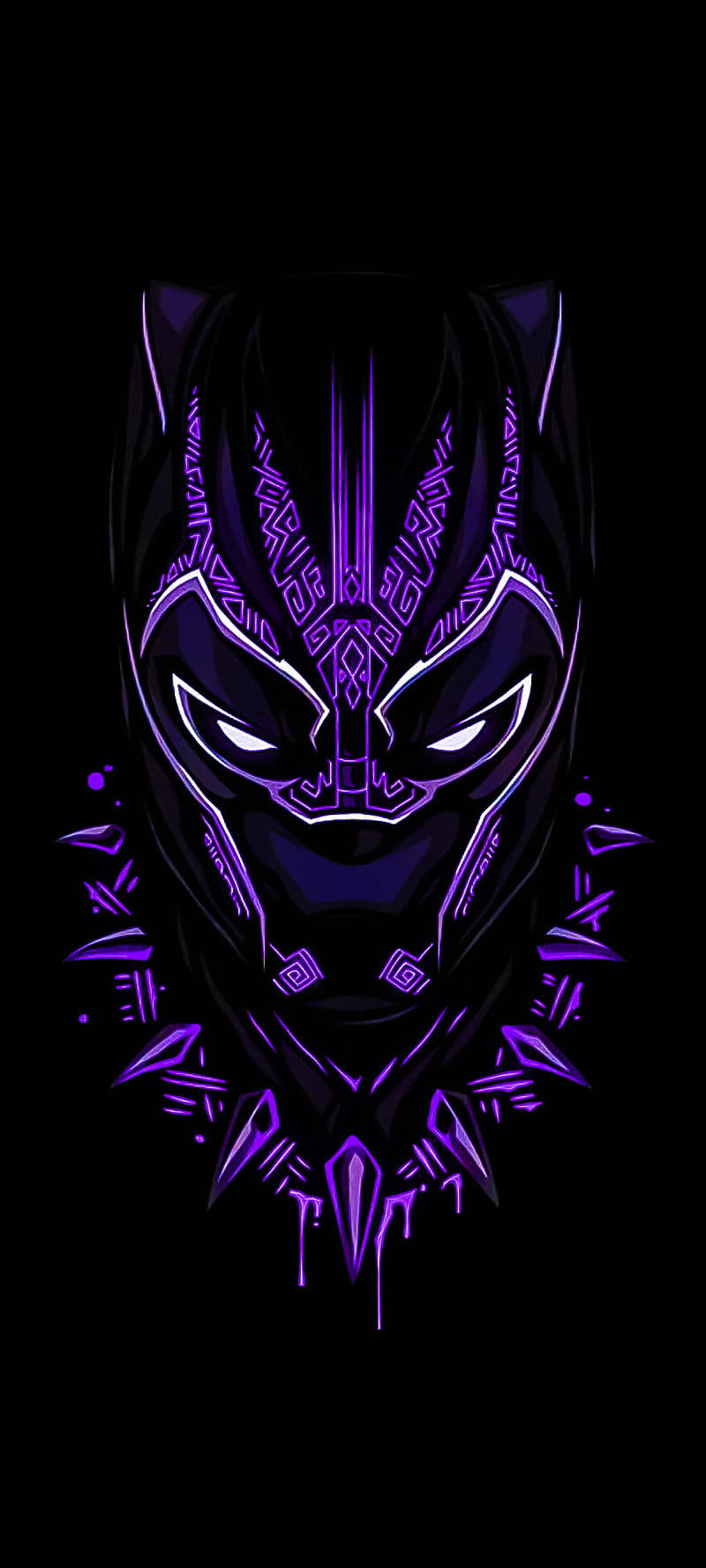 Black And Purple Aesthetic Black Panther Wallpaper