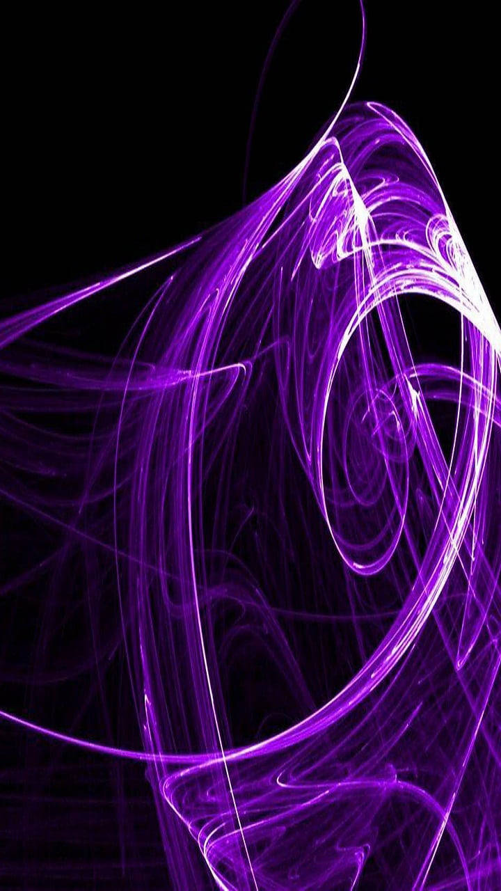 Black And Purple Aesthetic Neon Strokes Wallpaper