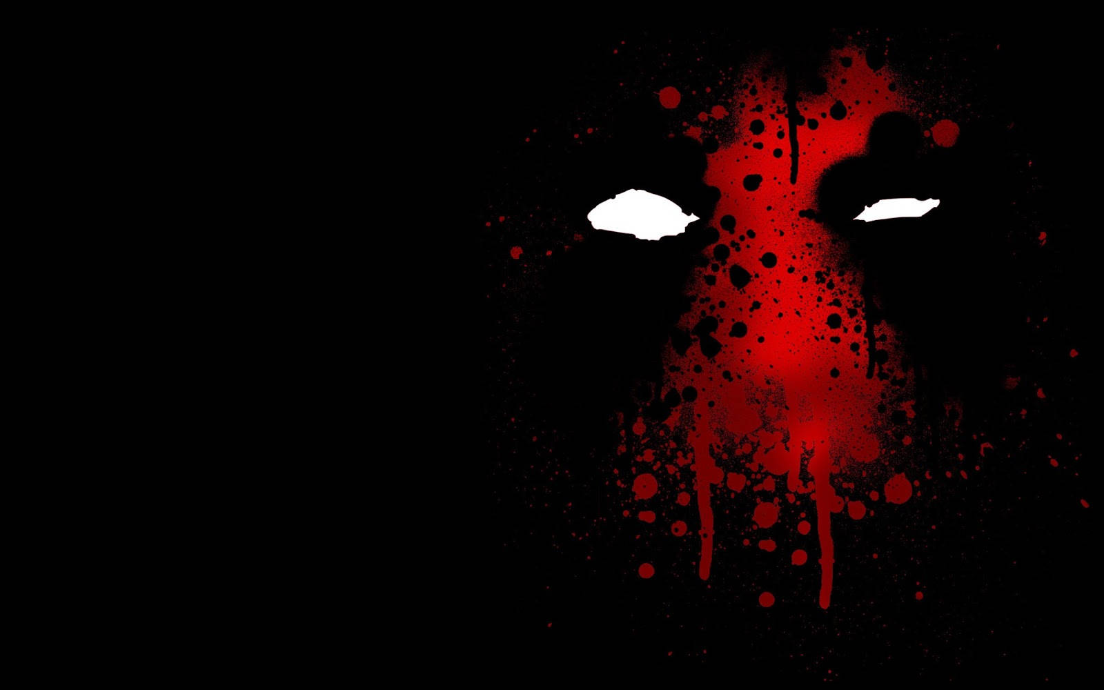 Black And Red Deadpool Paint Wallpaper