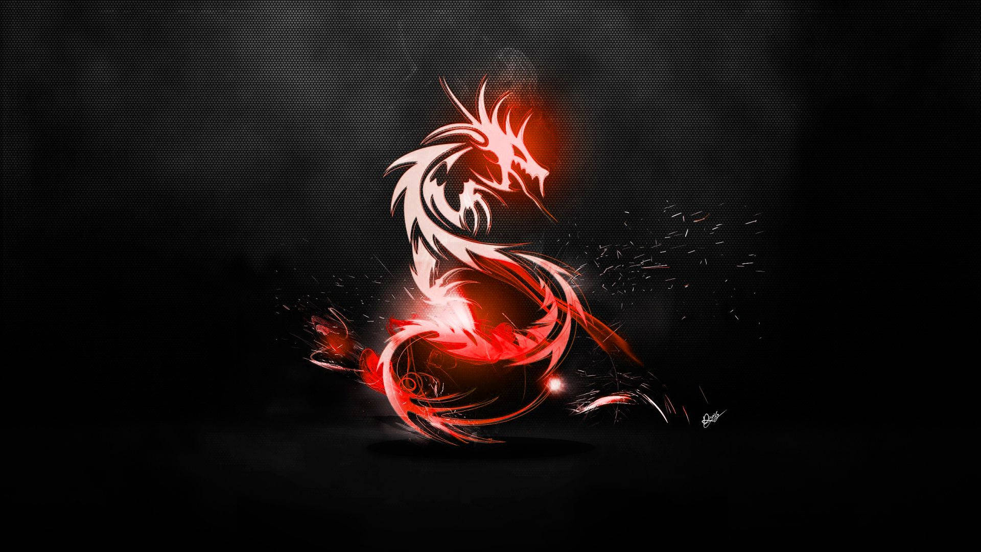 Black And Red Gaming Dragon Wallpaper