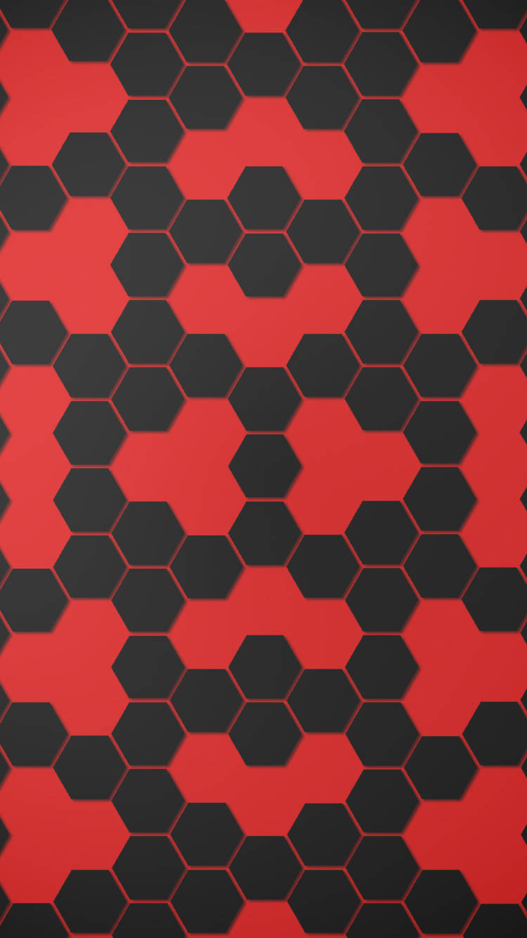 Black And Red Honeycomb Wallpaper