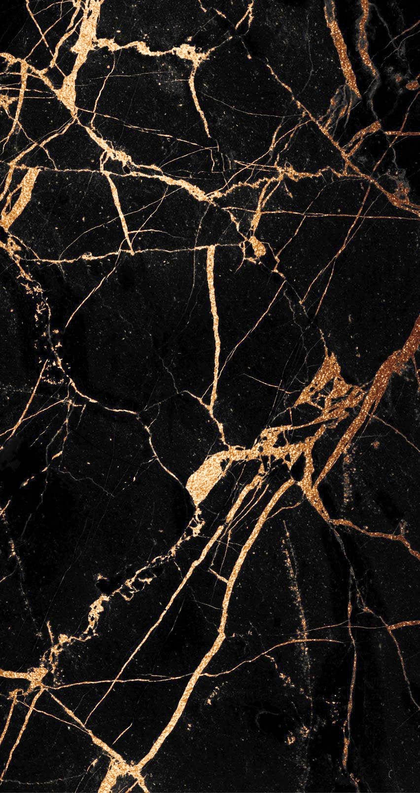 Black And Rose Gold Marble Iphone Wallpaper