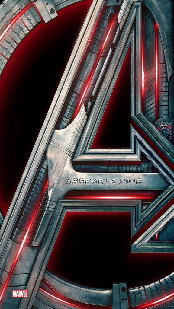 Black And Silver Logo Of Avengers Phone Wallpaper