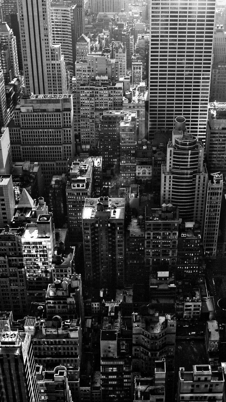 Black And White Aerial New York Iphone Wallpaper