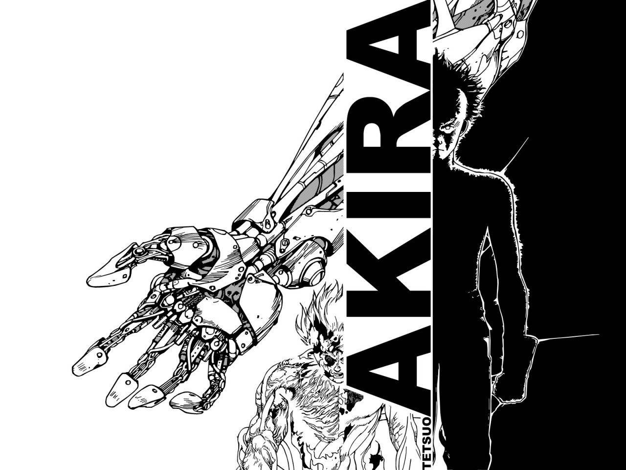 Black And White Akira Tetsuo Arm Wallpaper