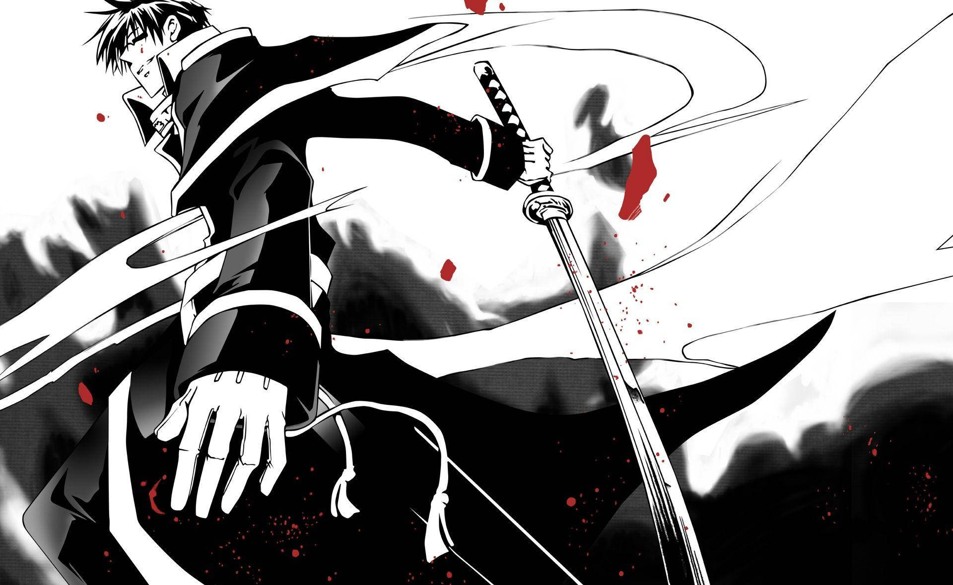 Download free Black And White Anime Samurai Wallpaper - MrWallpaper.com