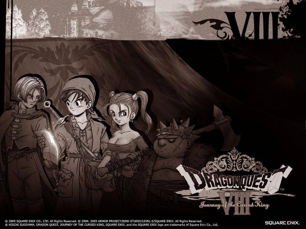 Black And White Dragon Quest Viii Heroes Wallpaper