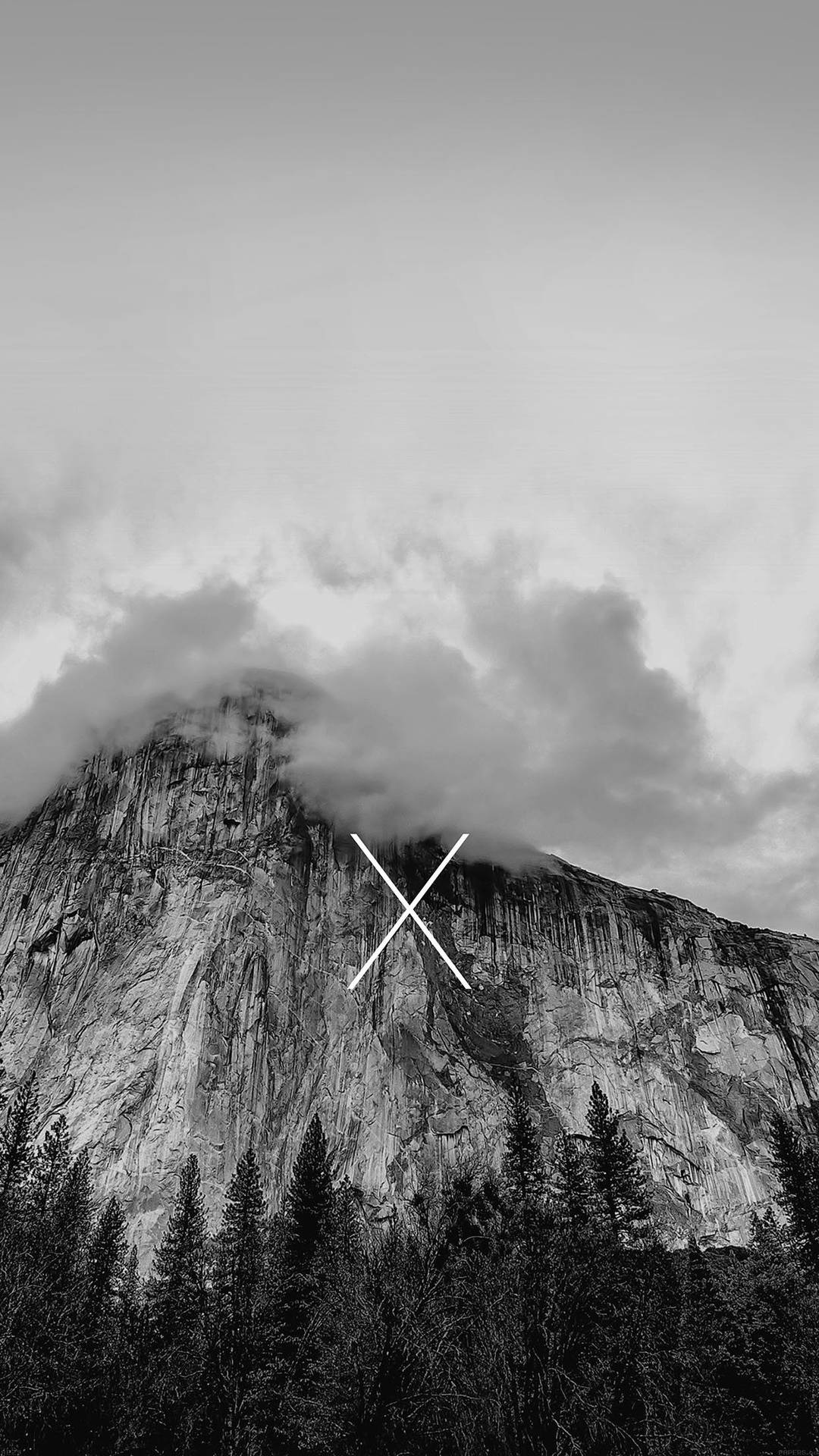 Black And White Iphone Cliff Wallpaper