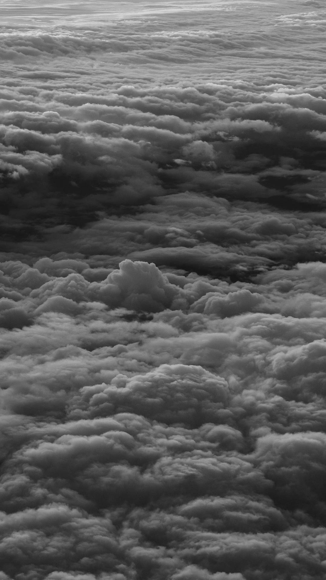 Black And White Iphone Sea Of Clouds Wallpaper