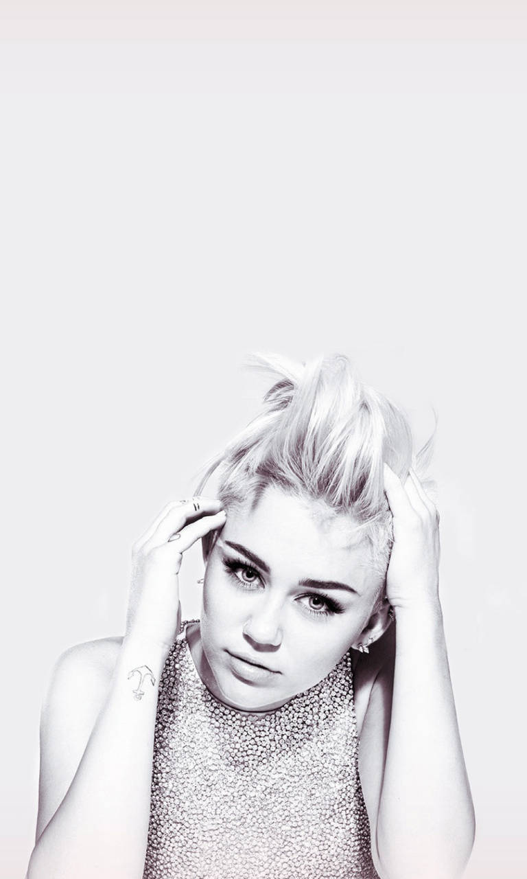 Black And White Miley Cyrus Wallpaper