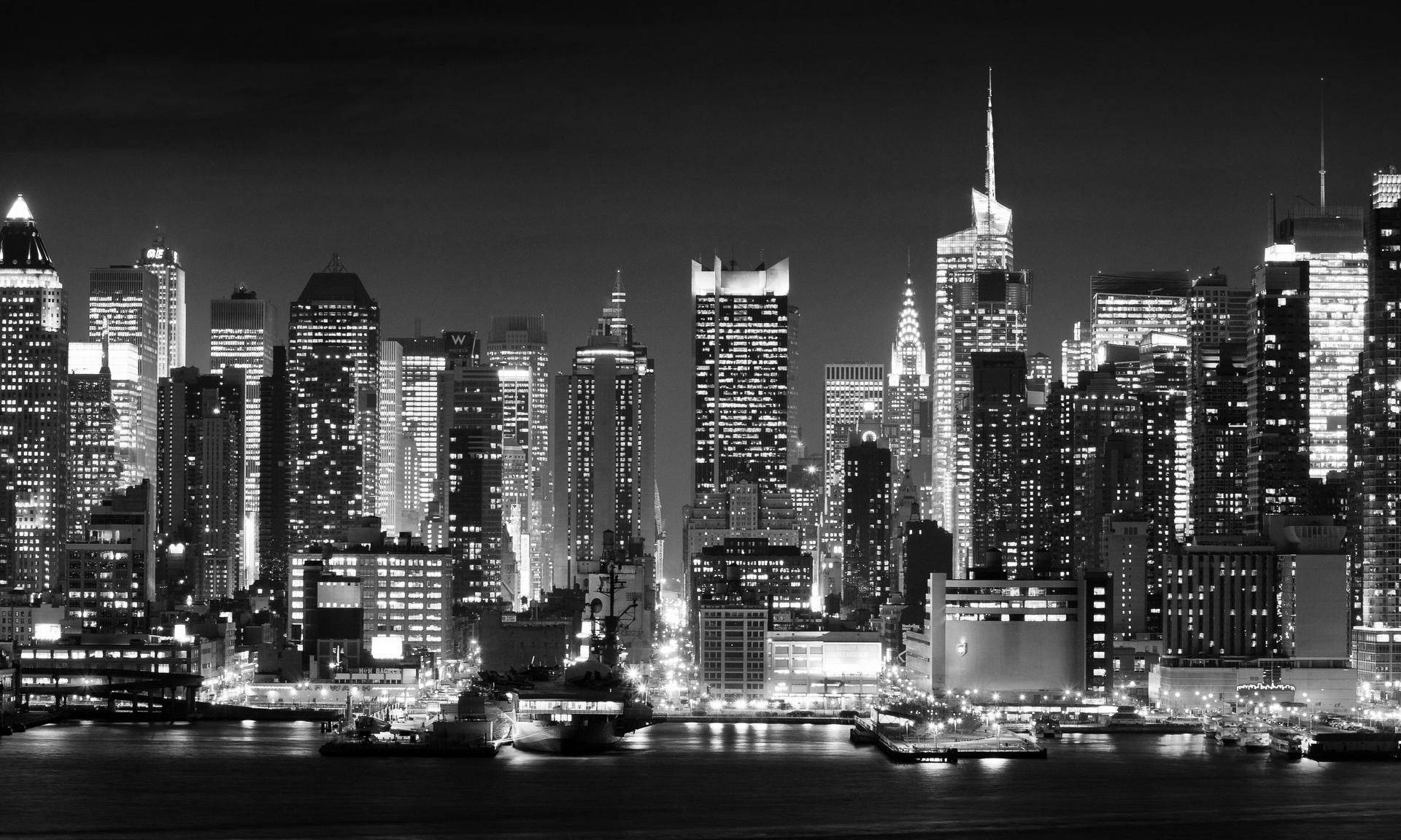 Black And White New York Precise Urban Wallpaper