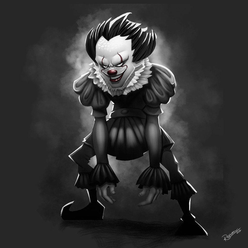 Black And White Pennywise Wallpaper