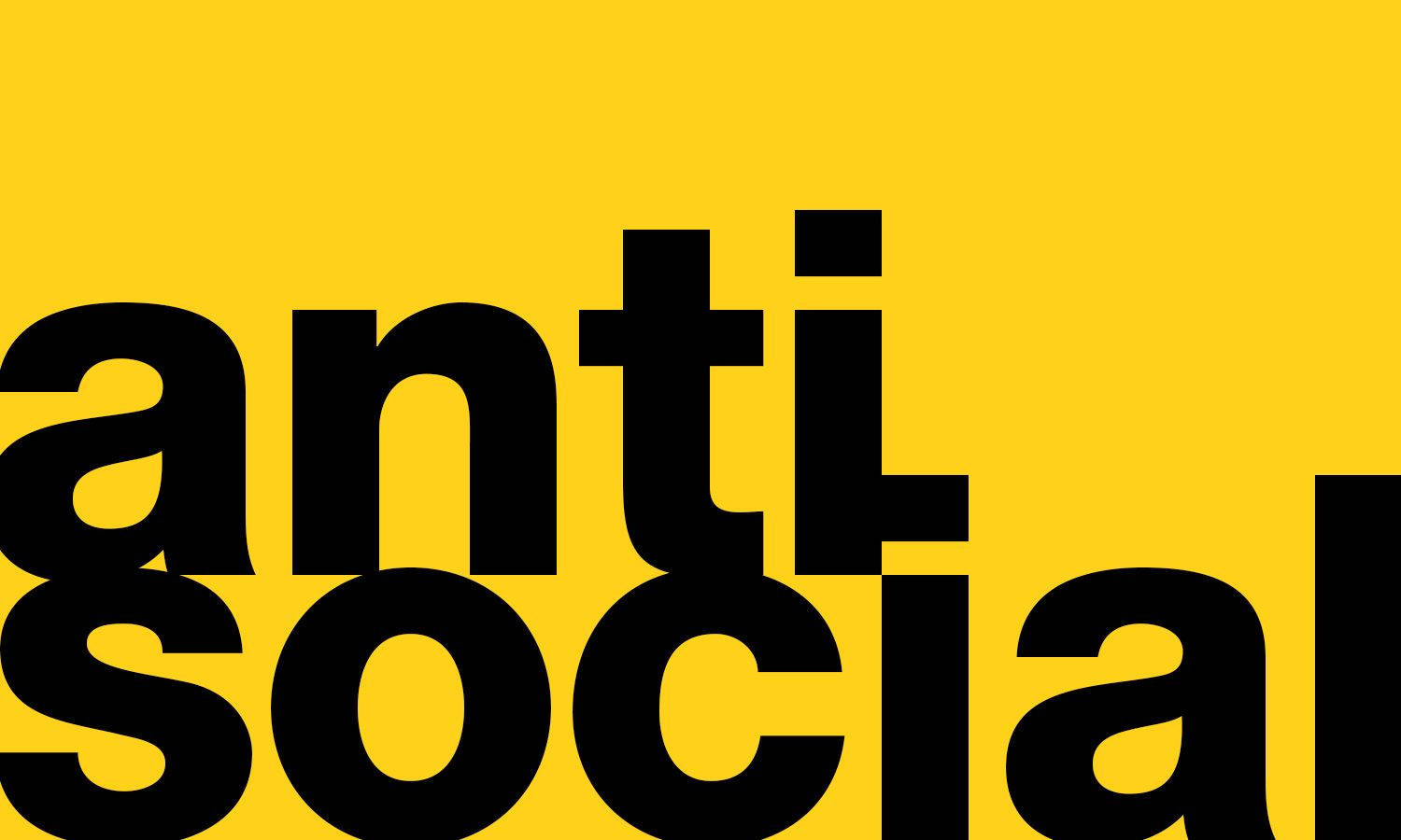 Black And Yellow Anti Social Wallpaper