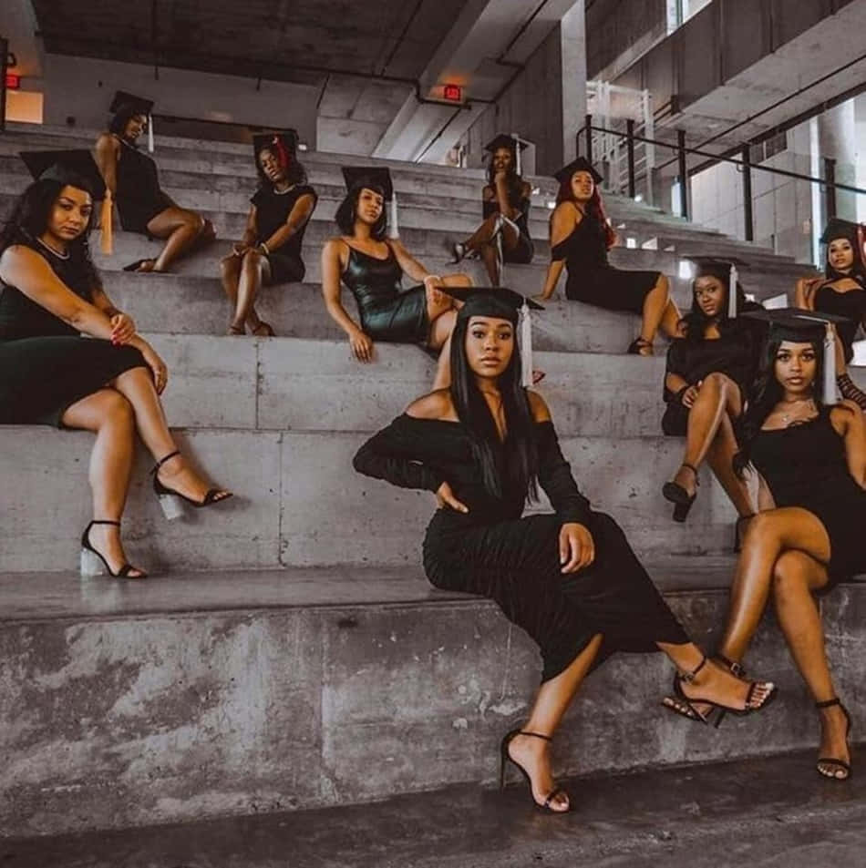 Black Baddies On Staircase Wallpaper