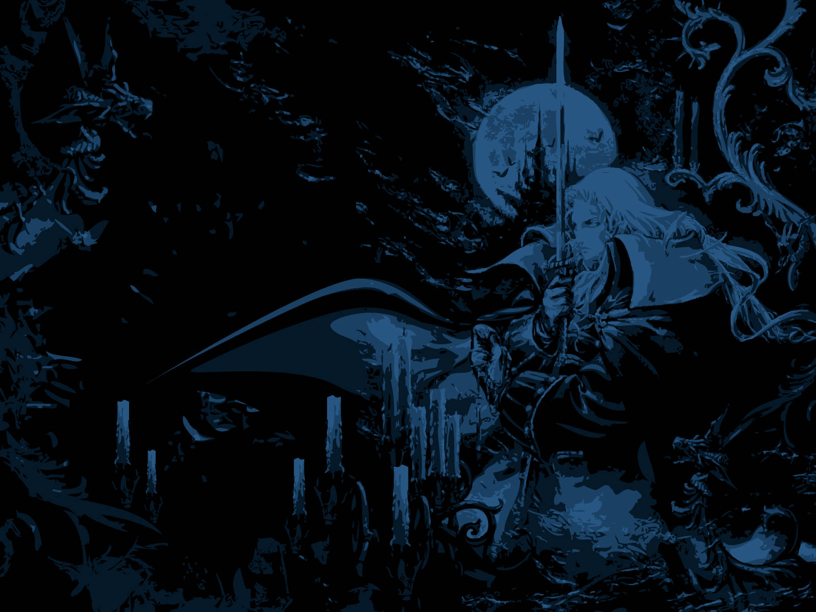 Black Blue Castlevania Symphony Wallpaper