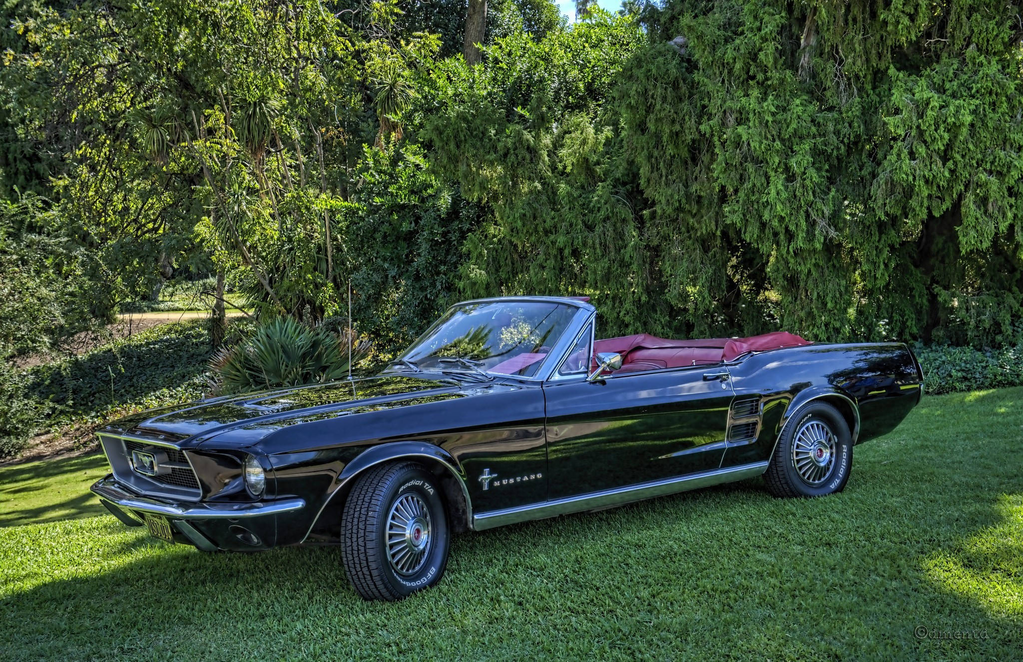 Black Convertible Ford Mustang Hd Wallpaper