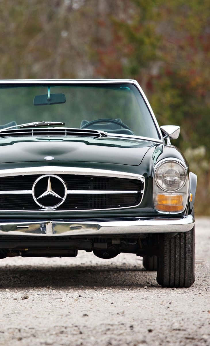 Black Convertible Mercedes Classic Iphone Wallpaper