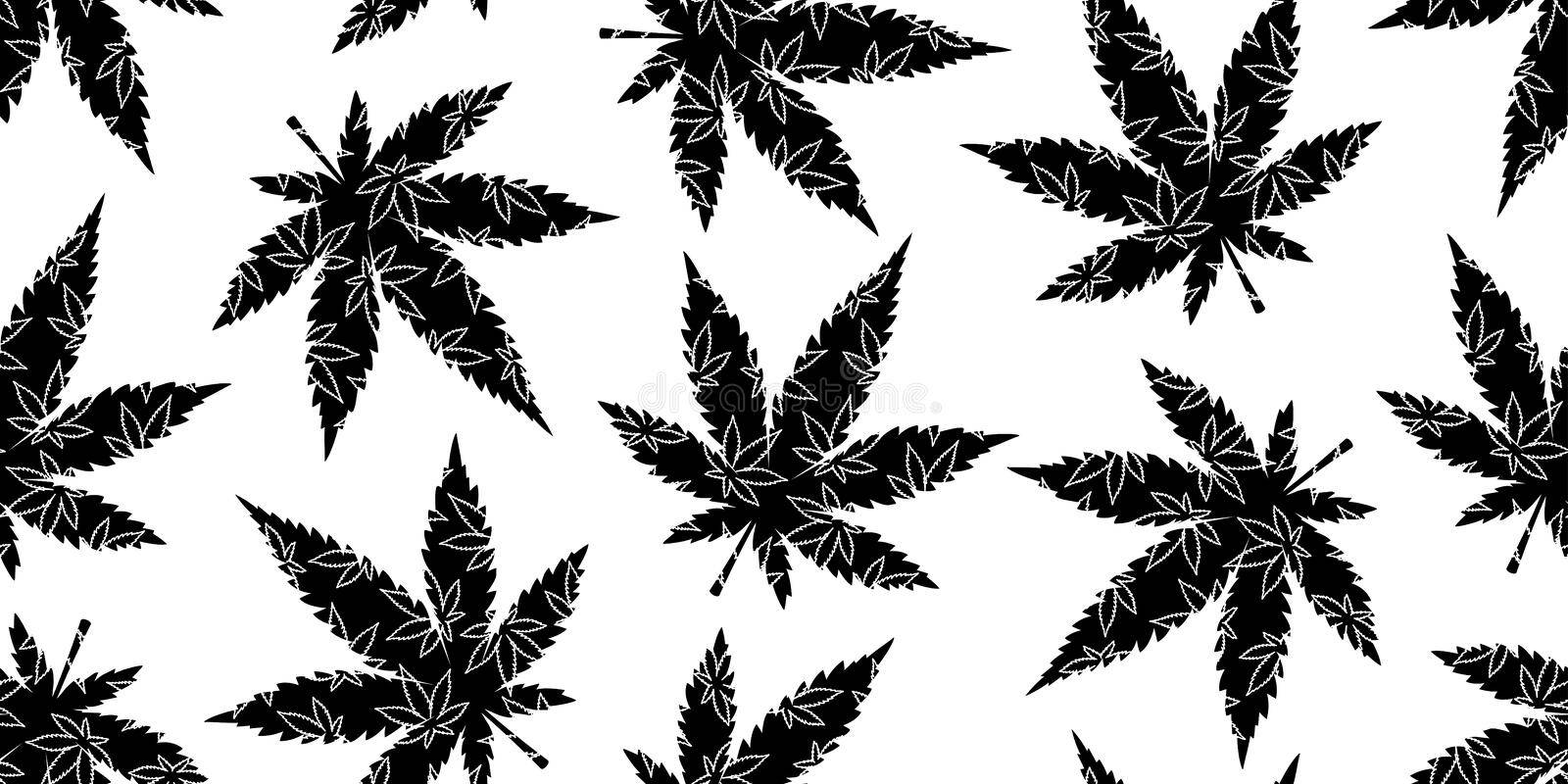 Black Cool Weed Leaves Wallpaper