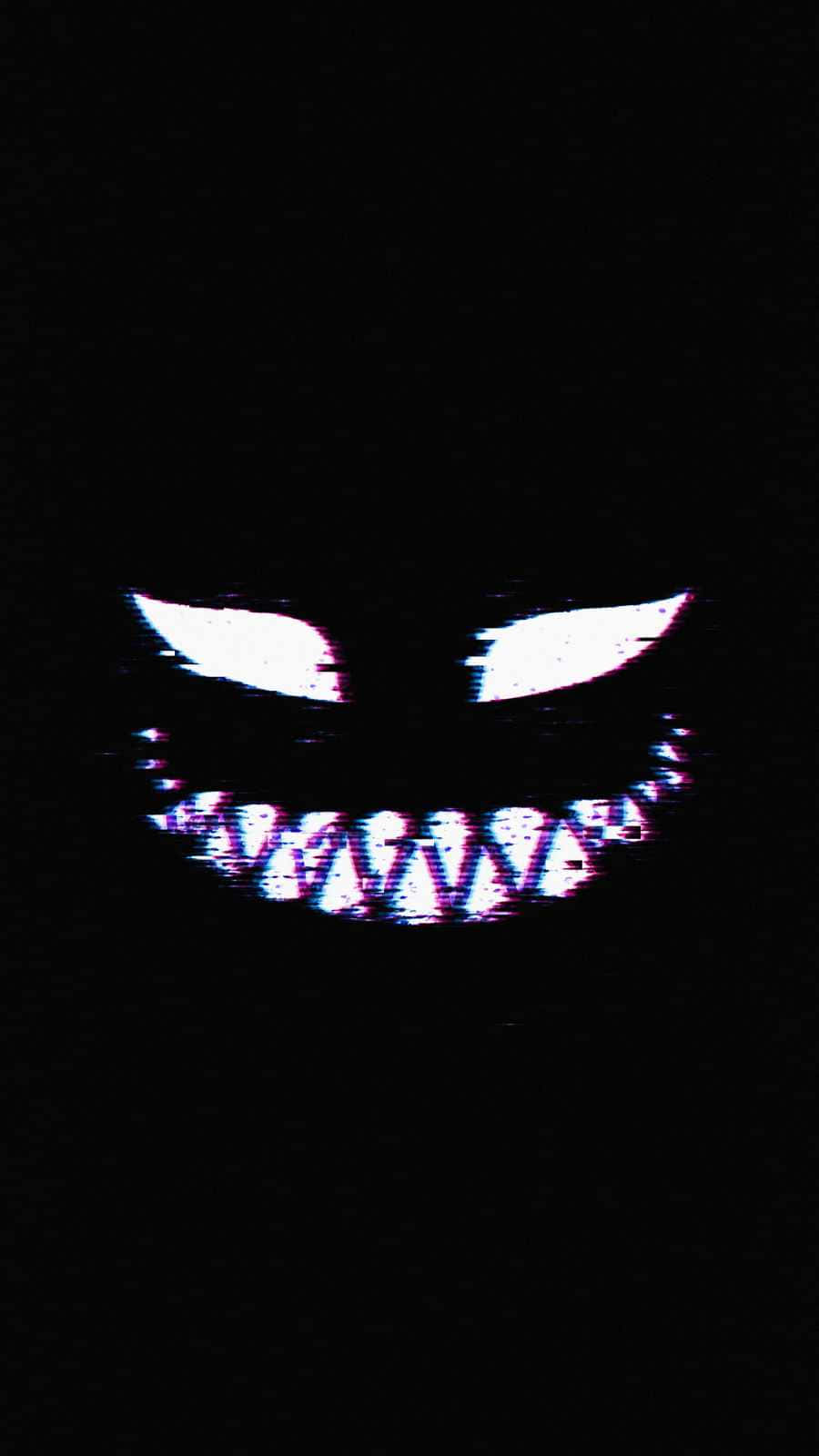 Black Creepy Smile Wallpaper