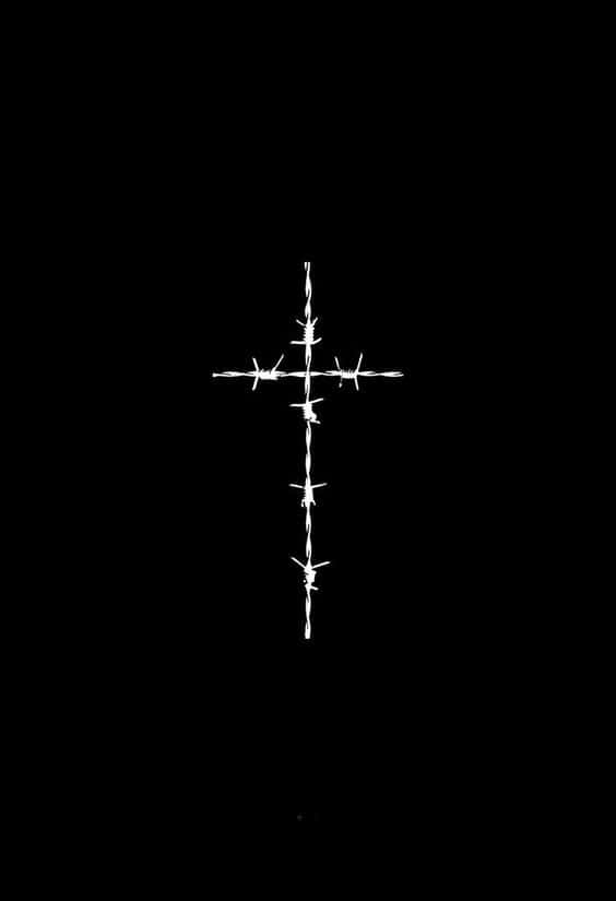 Black Cross Outline Wallpaper