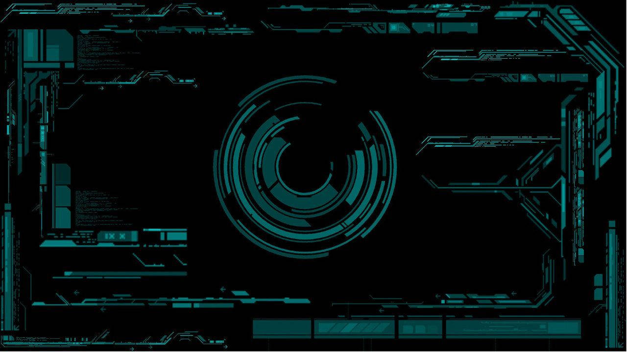 Black Cyber Interface Wallpaper