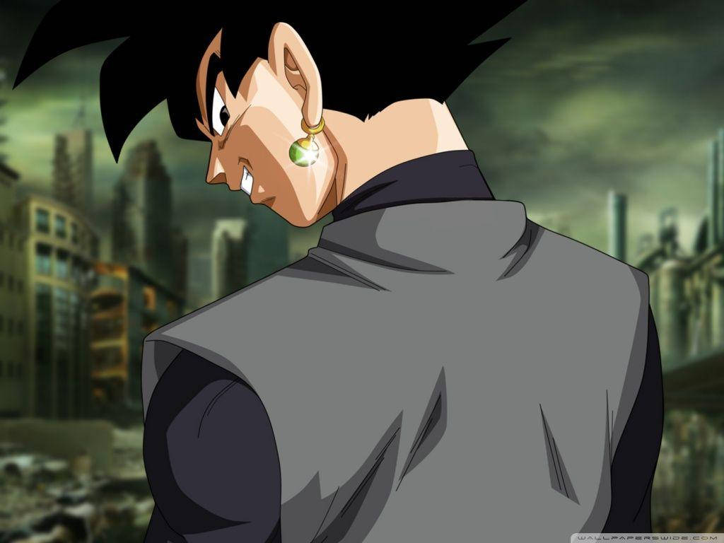 Black Goku In Black Outfit Wallpaper