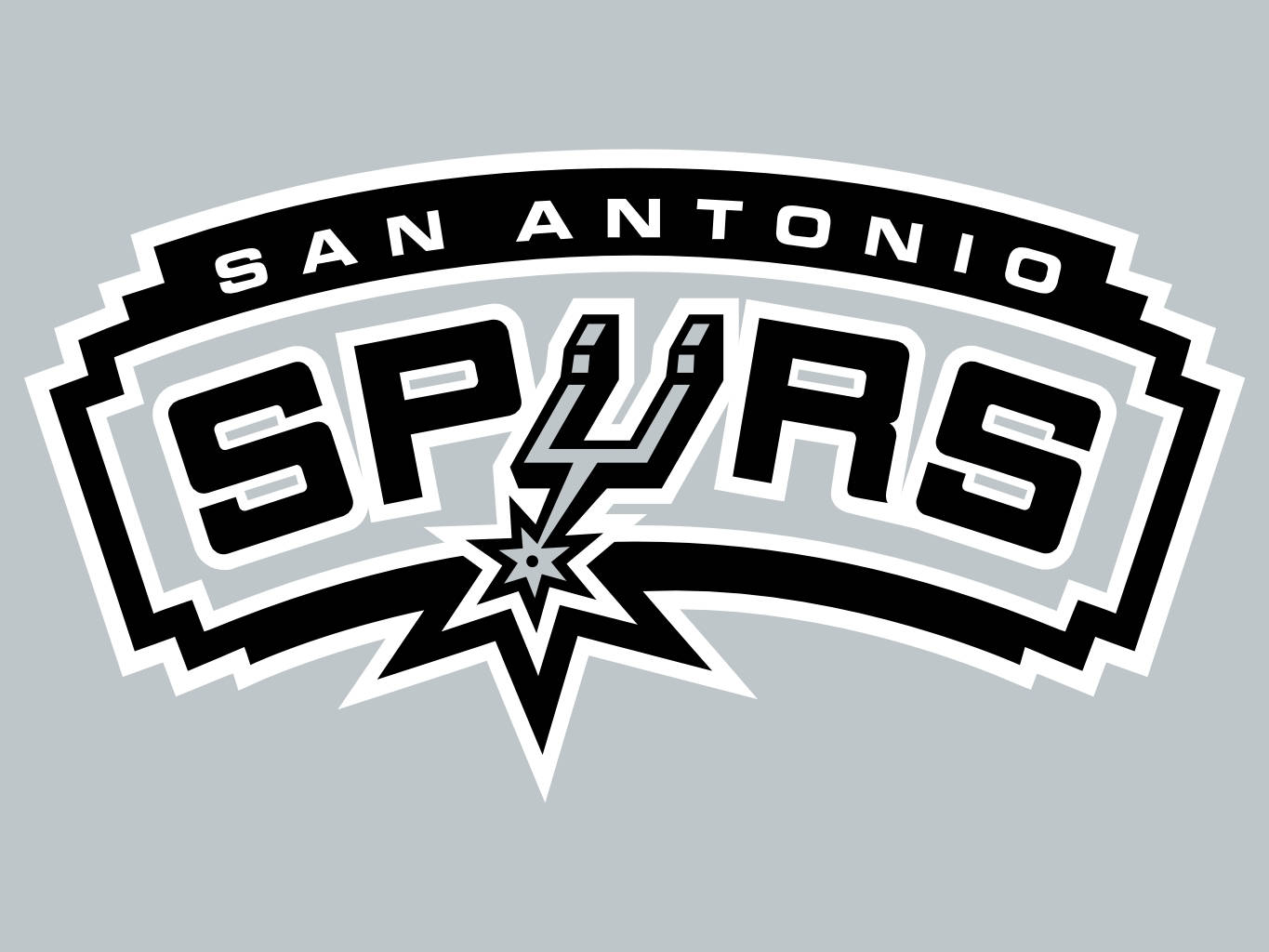 Black Grey San Antonio Spurs Logo Wallpaper
